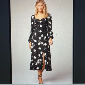Bog collective midi floral dress with slit - new with tags